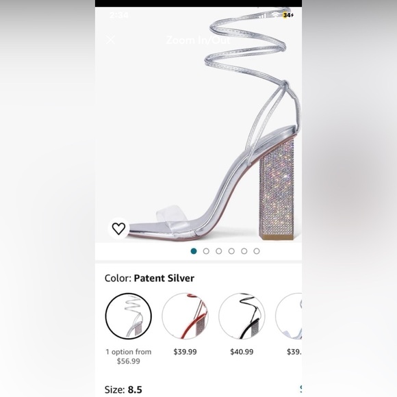 STRAPPY RHINESTONE HEELS - Picture 5 of 13